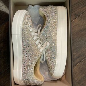 Betsey Johnson- Sidney Rhinestone Sneakers!